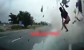 مردی خواب بود که ناگهان خود را درحال پرواز دید! +فیلم