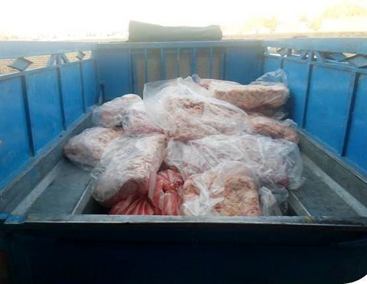 کشف بیش از 2 تن گوشت مرغ غیربهداشتی در ملارد