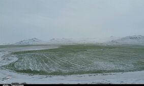 خودنمایی برف زمستانی در بهار زنجان به روایت تصویر