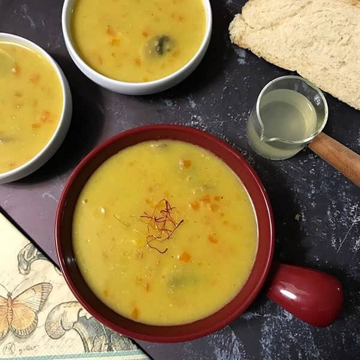 طرز تهیه سوپ زعفرانی