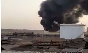  آتش‌سوزی هولناک در پالایشگاه بیجی عراق/ ویدئو