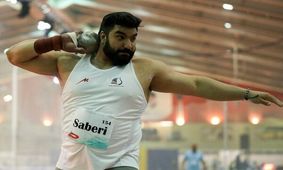 مهدی صابری در پرتاب وزنه قهرمان شد

