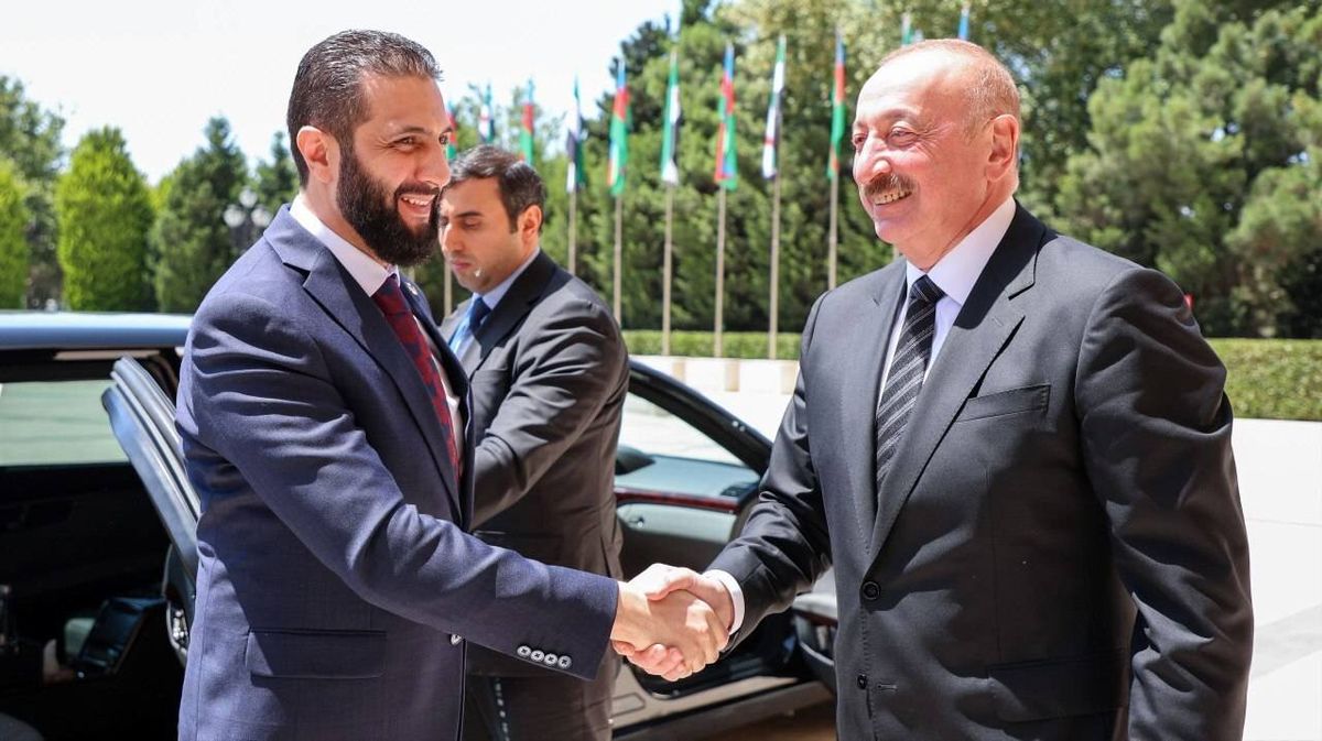 دیدار «جولانی» با «الهام علی‌اف» در باکو