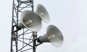 نصب بلندگوهای هشدار در تهران