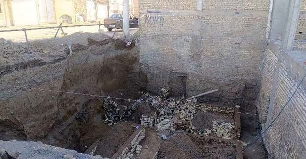 ریزش ساختمان در کاشان جان کارگری را گرفت