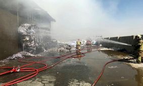 سوله کاغذ خردکنی در خاوران آتش گرفت

