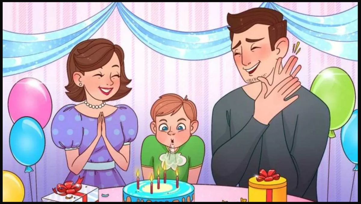  آیا می‌توانید اشتباهِ عکسِ جشن تولد را در ۵ ثانیه تشخیص دهید؟ / تست هوش فکری